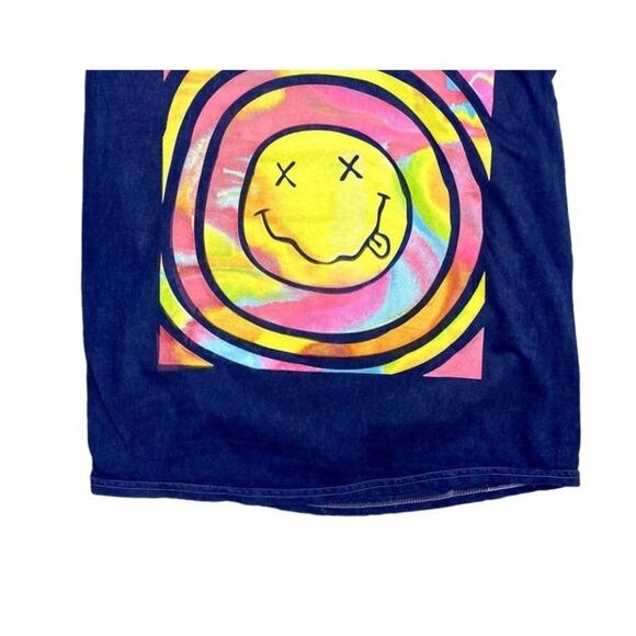 Nirvana Vintage Style Smile Back Short Sleeve Unisex T Shirt Crew Neck M Blue - Picture 4 of 15